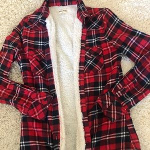 Fur lined flannel- NWOT